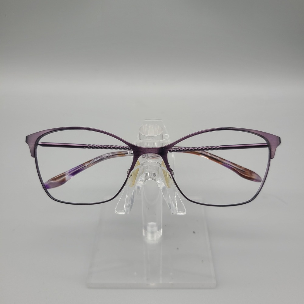 BCBGMAXAZRIA Gisela Plum Purple Cat Eye Eyeglass Frames 52-15-135 Twisted Temple